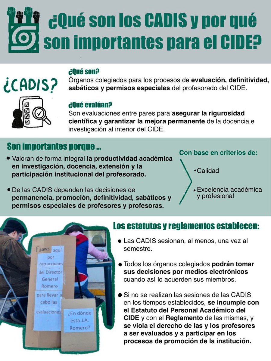 aMirandaEtrix's tweet photo. Aquí una explicación de qué son las CADIs y por qué son tan importantes para mantener la calidad docente e investigación en el CIDE. https://t.co/KjNTKzqPcu