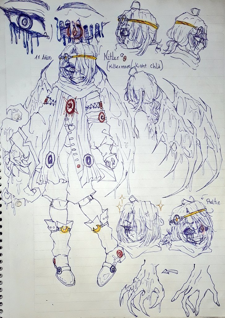 KikiLollyPop's tweet photo. Rediseño de Nitler🖤❤️✨ 2020/2021 jeje #Nitler #UndertaleAu #Killermare #Killermarechild #kight https://t.co/Dwdd81yQgi