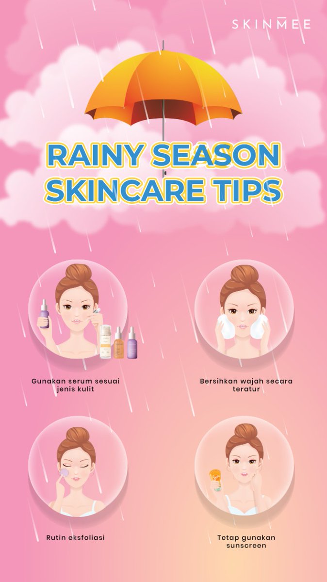 OfficialSkinmee's tweet photo. MeeLuv jangan skip skincare yaa, walaupun lagi musim hujan kaya sekarang ini 🤗
#Meetips #tipsskincare #skinmeeofficial https://t.co/1PSc4qvbsq