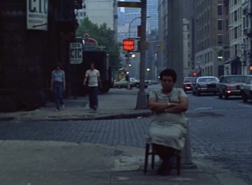 whitecitycinema's tweet photo. A new painting by Bob Dylan titled “Emmett Street,” currently on display at the Frost Museum in Miami, is based on an image from Chantal Akerman’s masterpiece NEWS FROM HOME. How cool is this? https://t.co/lBAs5Z9srS