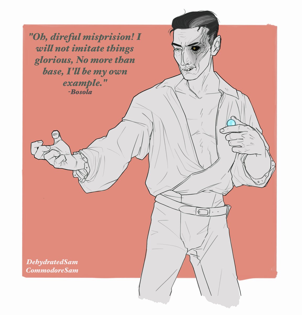 DehydratedSam's tweet image. #arcane #Arcane but make it Duchess of Malfi? 🤔 Friend of mine had a whole discussion over it, and I think a tragedy suits #Silco best

With Silco of course as #Bosola. And a very thinly veiled excuse to draw Silco in a big puffy shirt