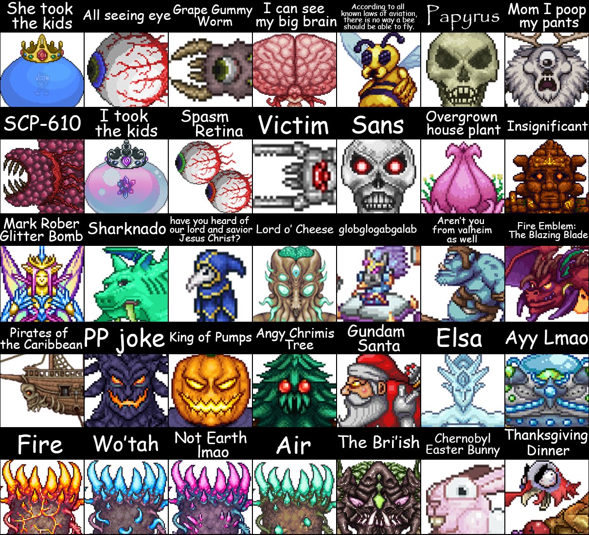 r/Terraria 🌳 on X: All bosses, but Google Translated several