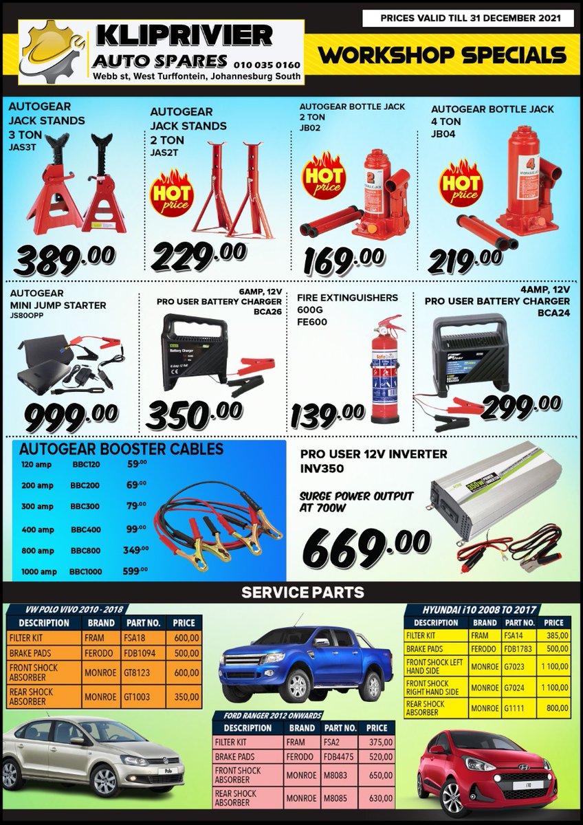 KliprivierAuto's tweet image. 𝙃𝙊𝙏 𝙎𝙐𝙈𝙈𝙀𝙍 𝙎𝘼𝙇𝙀!  
Don&apos;t miss out on these amazing deals!

#SummerSale #TrolleyJack #SpannerSet #ToolKit #ServiceParts #AutoGear #FireExtinguisher #BatteryChargers