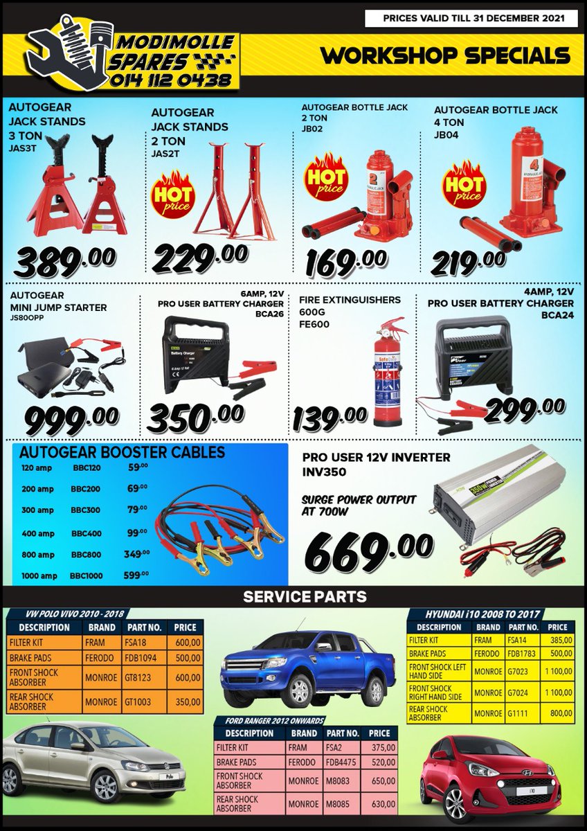 modimollespares's tweet image. 𝙃𝙊𝙏 𝙎𝙐𝙈𝙈𝙀𝙍 𝙎𝘼𝙇𝙀! Don&apos;t miss out on these amazing deals! 

#SummerSale #TrolleyJack #SpannerSet #ToolKit #ServiceParts #AutoGear #FireExtinguisher #BatteryChargers