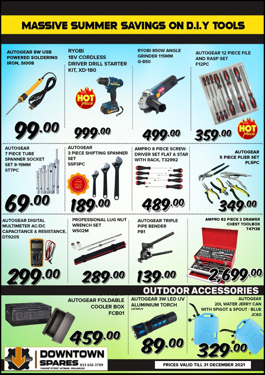 downtownspares's tweet image. 𝙃𝙊𝙏 𝙎𝙐𝙈𝙈𝙀𝙍 𝙎𝘼𝙇𝙀! Don&apos;t miss out on these amazing deals! 

#SummerSale #TrolleyJack #SpannerSet #ToolKit #ServiceParts #AutoGear #FireExtinguisher #BatteryChargers