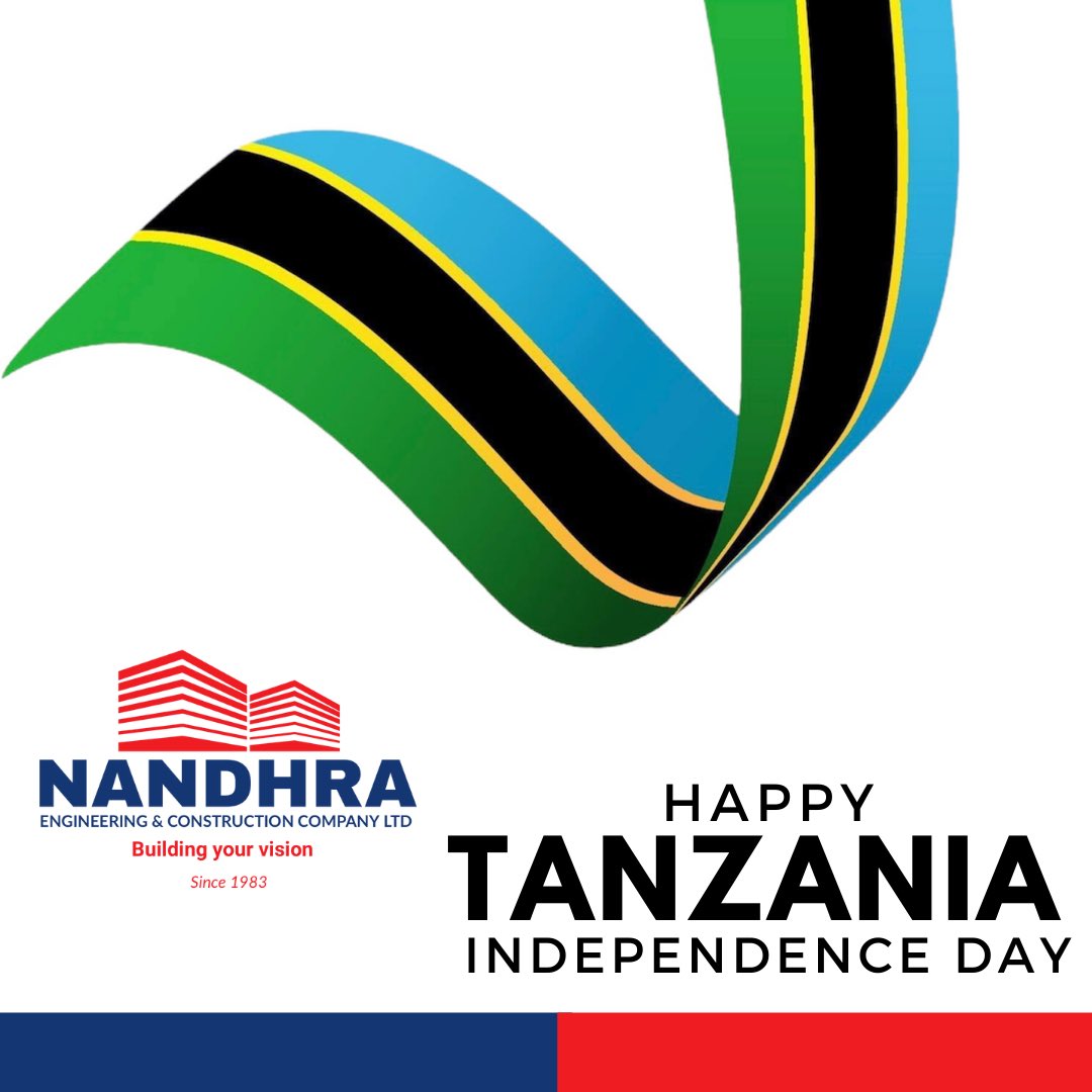 NandhraLtd's tweet photo. Happy 60th Independence Day. 🇹🇿 

We wish you a safe and restful celebration. #NandhraConstruction #Tanzania #TanzaniaAt60 https://t.co/LHcSi8RgX8
