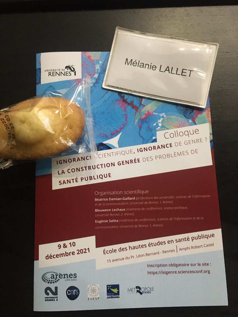 Très très fière de présenter notre travail sur l’autisme et le genre avec Marion Coville dans ce beau colloque du laboratoire Arènes.