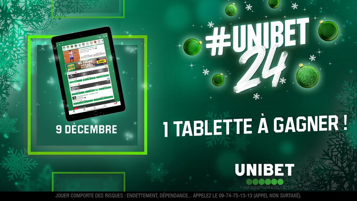 🎄 #UNIBET24 - 𝐂𝐚𝐬𝐞 𝟗 🔳

🍫 Une tablette à gagner, et pas en chocolat !

👉 RT/Follow + #UNIBET24