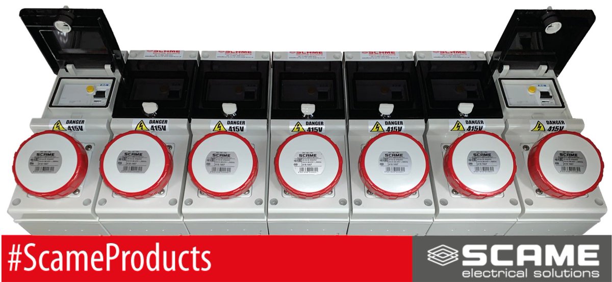 ScameUK's tweet photo. This selection of Scame BLOCK Series distribution units was custom built recently for our customers in Coventry and Mold, Flintshire...

- 16a socket
- 415v
- IP67
- RCD protection

#ScameProducts #electrical #custombuild #electricalwholesaler #ukmanufacturing https://t.co/PPb2HSWqzB