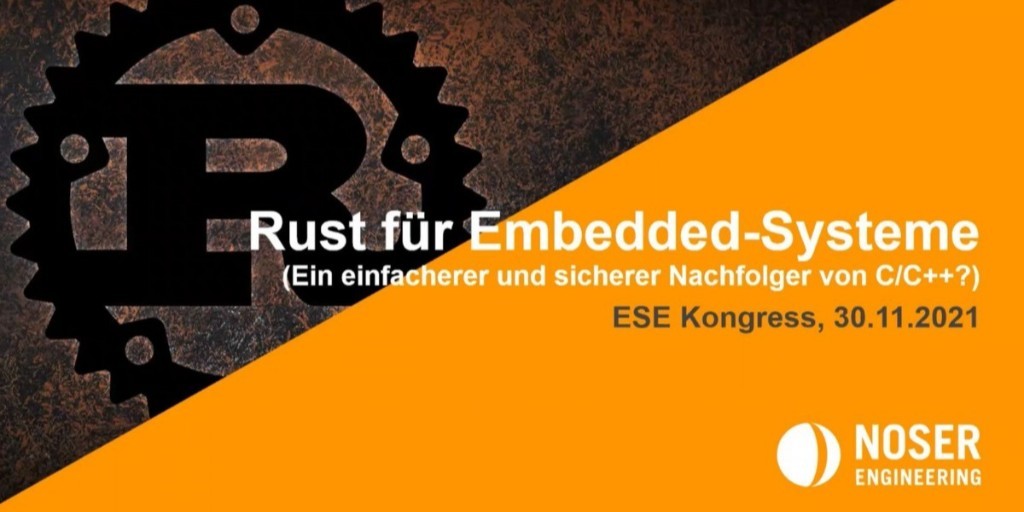 Noser_Eng's tweet image. Kennst du Rust? Erfahre mehr darüber in unserem Webcast von Willi Flühmann, welcher am ESE-Kongress letzte Woche aufgezeichnet wurde:
ow.ly/5PpN50H6QGj

#EmbeddedSoftwareEngineering 
#Embedded #Softwarebranche
#Rust 
#EmbeddedSystemen