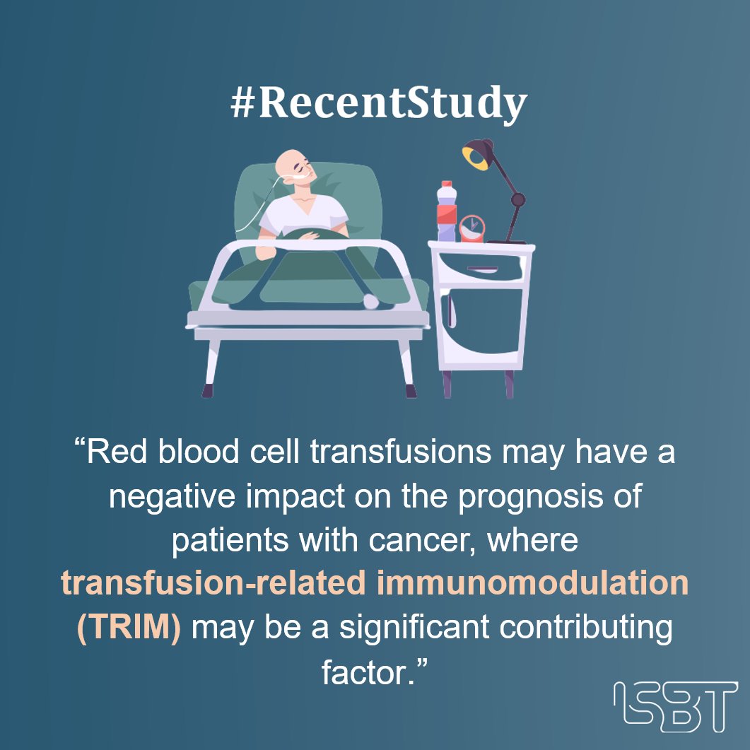 ISBTCO's tweet photo. Read more about how Transfusion‑related immunomodulation #TRIM in patients with #cancer by Xingyu Ma et al: https://t.co/eEacQyONhz https://t.co/7rbYoDGc0Z
