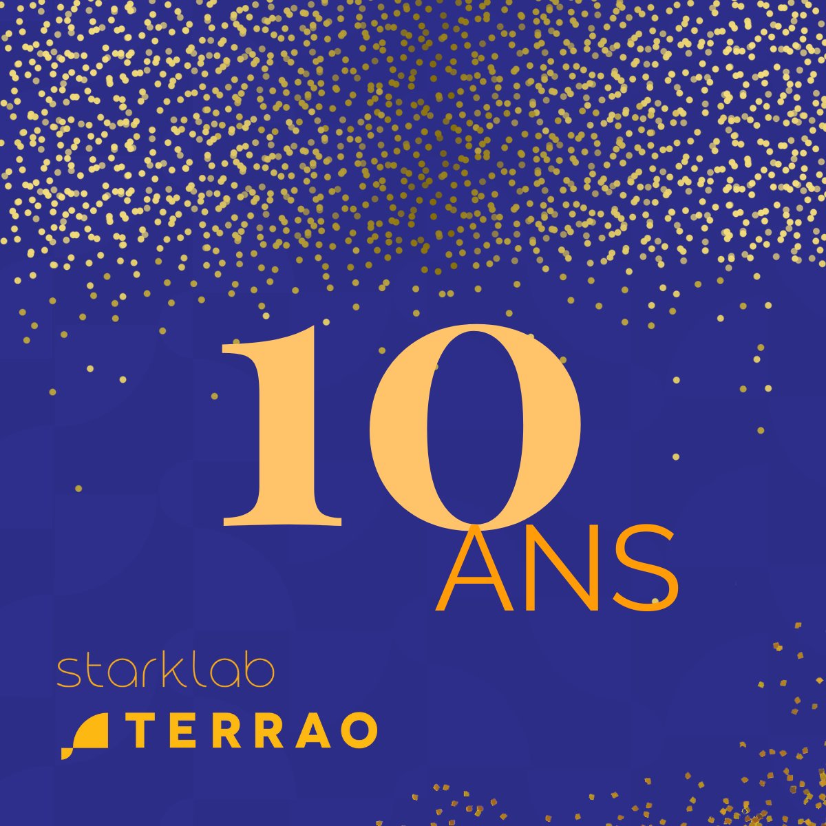 🥳Starklab a 10 ans !    

🎉10 ans de recherches
🎉10 ans de découvertes
🎉10 ans de ténacité 
🎉10 ans de réussites !

👏Merci à tous ceux qui ont permis d'en arriver là aujourd'hui ! 

#Terrao