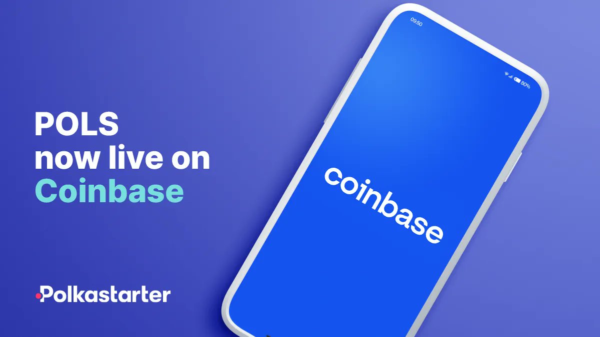 POLS is now live on coinbase.com and in the Coinbase iOS &amp; Android apps! 

Coinbase customers can log in now to buy, sell, convert, send, receive or store $POLS.

👉 coinbase.com/price/polkasta…