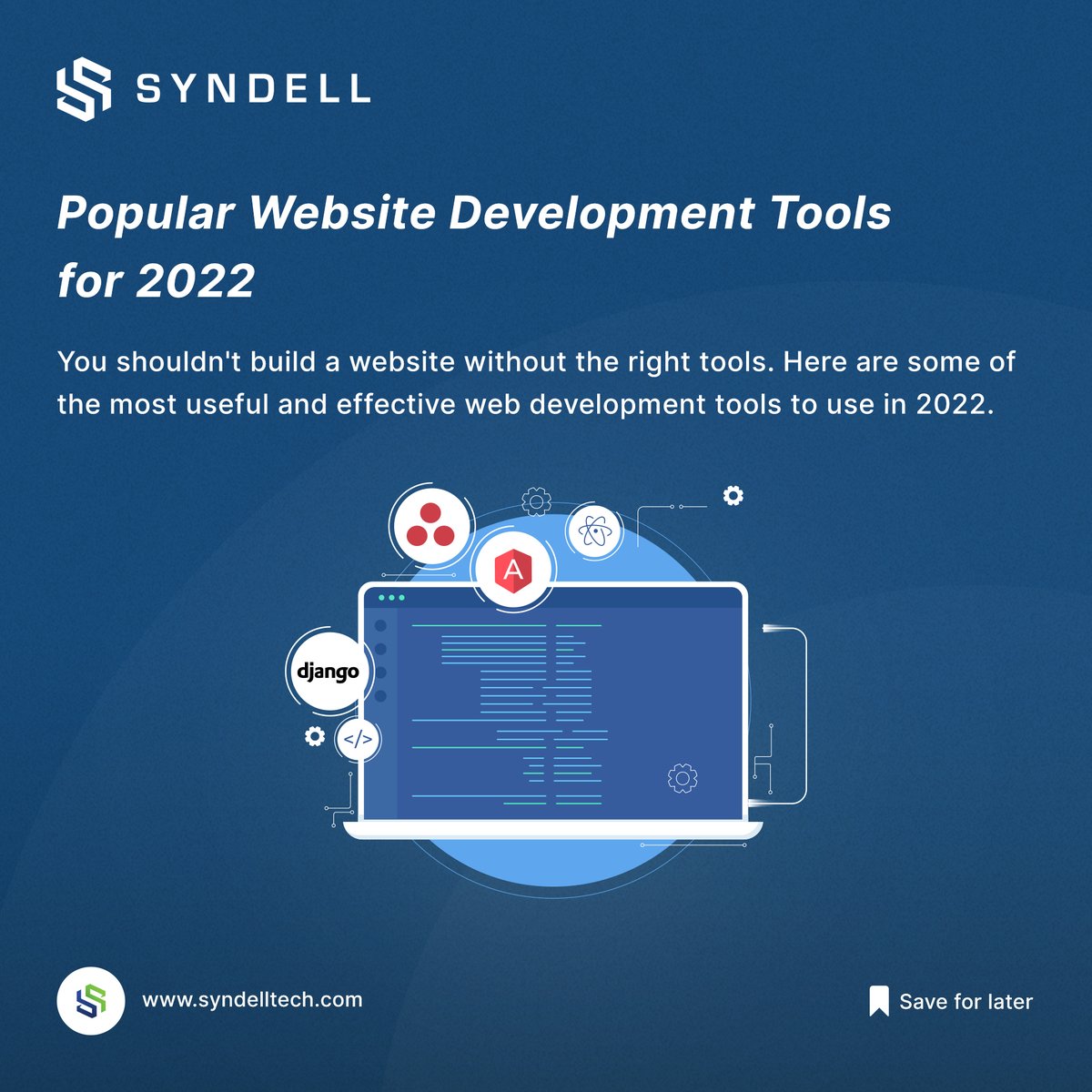 syndelltech's tweet image. #developmenttool #developmenttips #websitetools #developmentupdate2022 #developmentupdate #webdevelopment #ITCompany #syndell