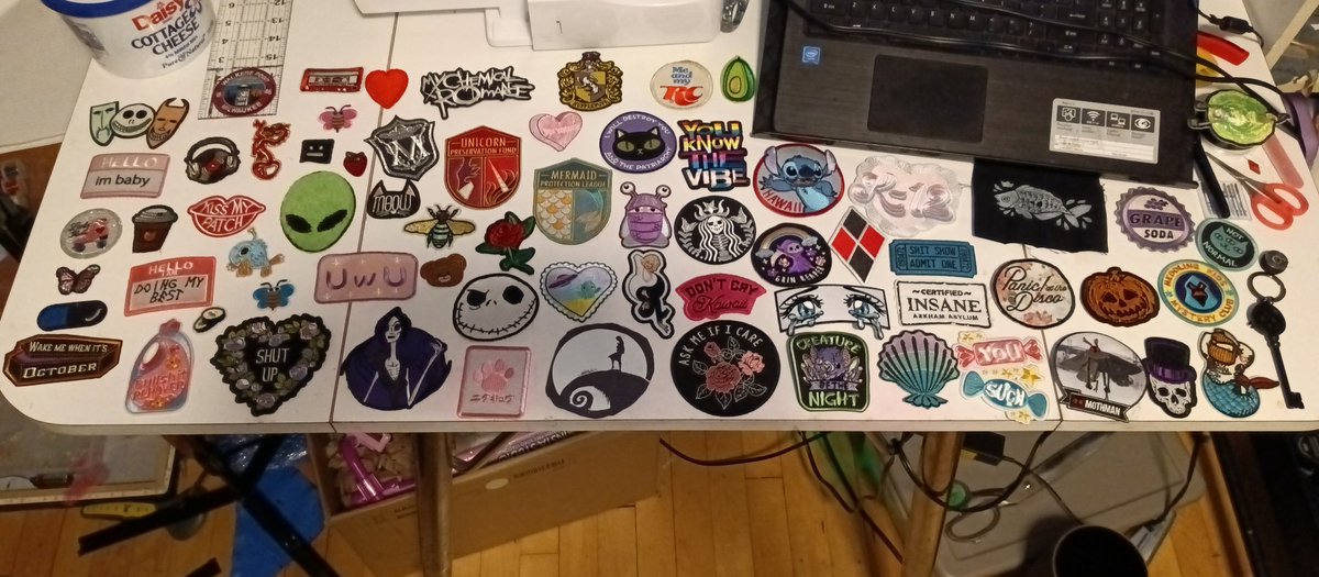 calicowizard's tweet photo. So this is my patch hoard. I've been collecting for quite a few years now. And most of them were on a jean jacket, but I've since upgraded to a cool black blazer and started transferring my hoard.
#patchjunkie #patchjacket #punkjacket #patchhoard https://t.co/epCeGDZlax