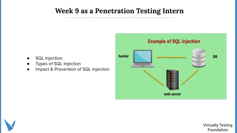 Vivek (@vivek83984087) on Twitter photo Here at <a href="/VTFoundation/">VTFoundation</a> , being a Penetration Testing Intern has been an amazing experience! This week, I learned about SQL Injection vulnerability,types of sql injection,impact & prevention of SQL Injection.
#VTfoundation #VTFOct21 #internships Here at <a href="/VTFoundation/">VTFoundation</a> , being a Penetration Testing Intern has been an amazing experience! This week, I learned about SQL Injection vulnerability,types of sql injection,impact & prevention of SQL Injection.
#VTfoundation #VTFOct21 #internships