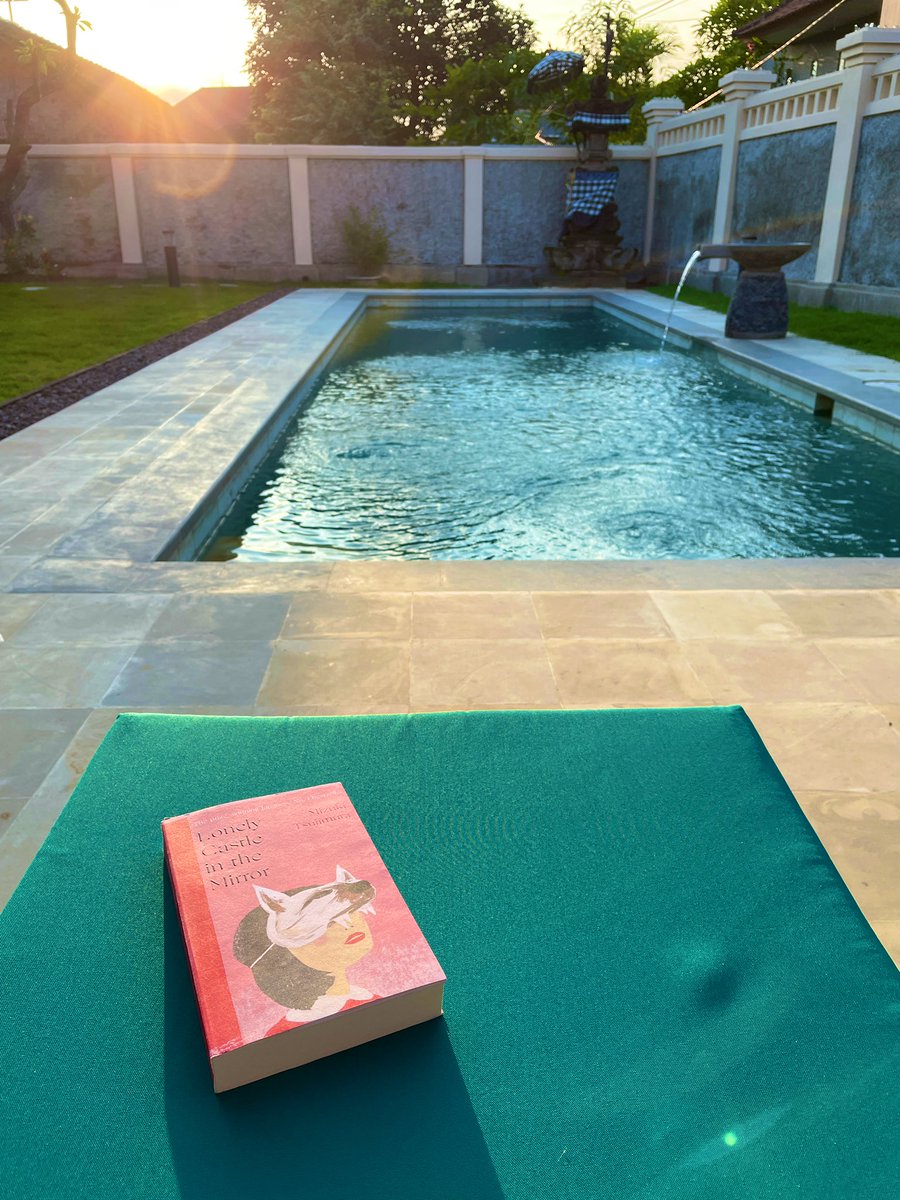 Post work sunset pool views #BooksOnHoliday