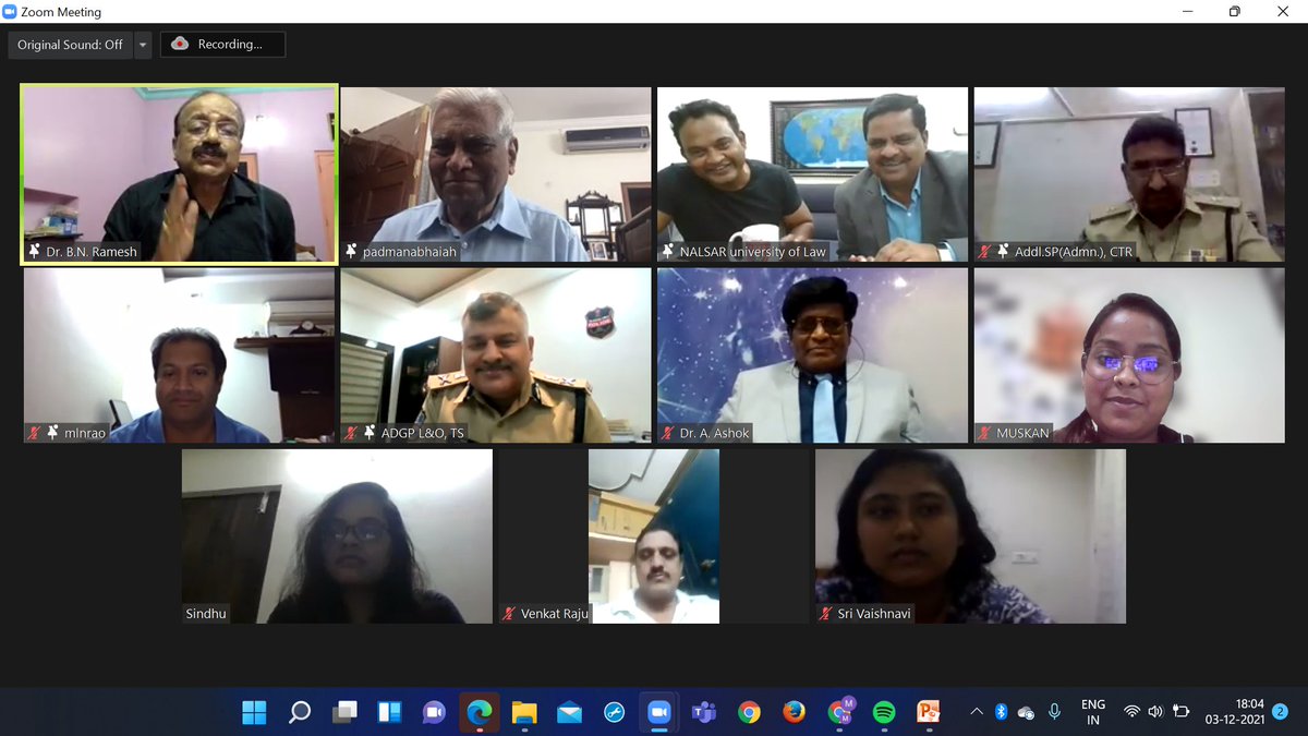 CHSS_21's tweet photo. Day 3- Ms.Mou Mukherjee, Mr. Amit Saksena from INNEFU Labs, Mr. DSC. Evgeny N. Pashentseu, Mr. Ravi Muttamsetty and Mr. Durga Prasad Turaga from A4 Data, Mr. Gal Yoffe founder of Ark Terra, Sri K Padmanabaiah former Home Secretary, Addl. DG L &amp; O, TS-Dr. Jithender &amp; Addl. https://t.co/bUVrpKXoi6