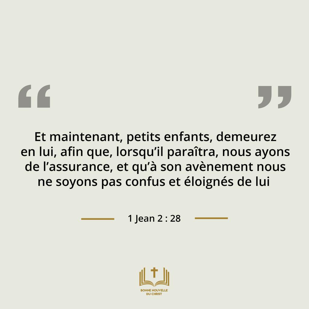 Bonne_Nouv's tweet photo. Demeurons en Jésus-Christ, car il revient bientôt. Bonne journée en Christ

#BonneNouvelleDuChrist #Enlèvement #Demeurer https://t.co/MfM2ZGWfbY