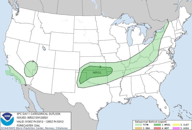 Cardinal Weather on Twitter "LATEST convective SPC Dec 9, 2021 0600