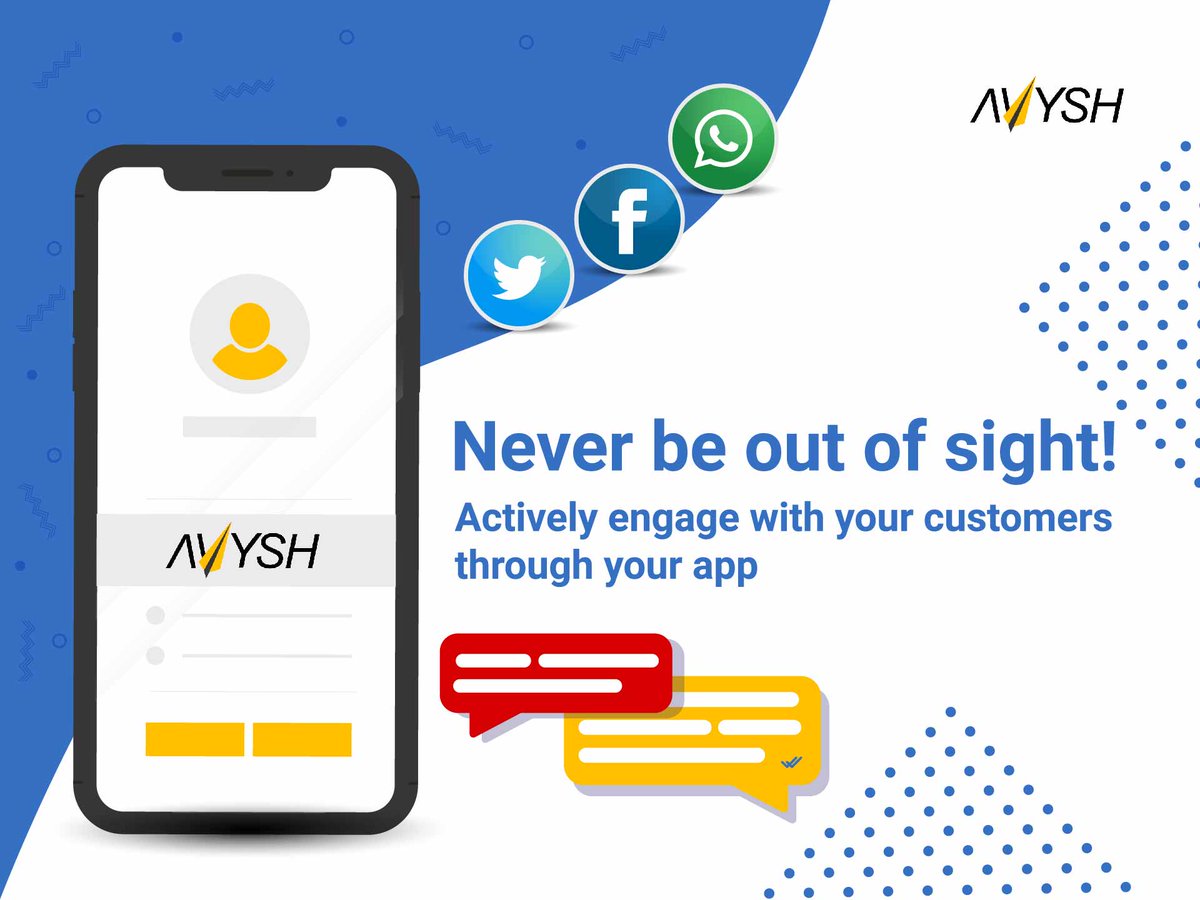 avysh_tech's tweet photo. Stay in touch with your customers with ease. With your Remote Business Management App, you can now send instant messages with regards to offers, new launches and discounts to your customers. #avysh #RemoteBusinessManagementApp https://t.co/SObaQiAf4V