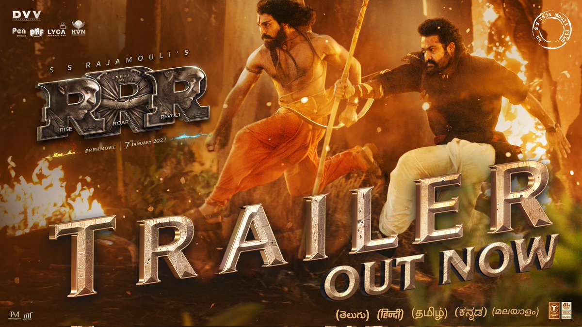 'RRR' TRAILER: SS RAJAMOULI HITS THE BALL OUT OF THE STADIUM 🔥🔥🔥... Get ready for a Typhoon at the #BO on 7 Jan 2022... #SSRajamouli #RRR #RRRMovie... Here's #RRRTrailer #Hindi: youtu.be/f_vbAtFSEc0