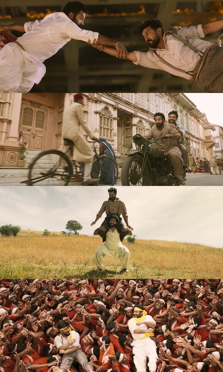 Chrissuccess's tweet image. #RRRTrailer Tamil

Both Ram Charan and NTR have dubbed on their own voices in Tamil. 🙌