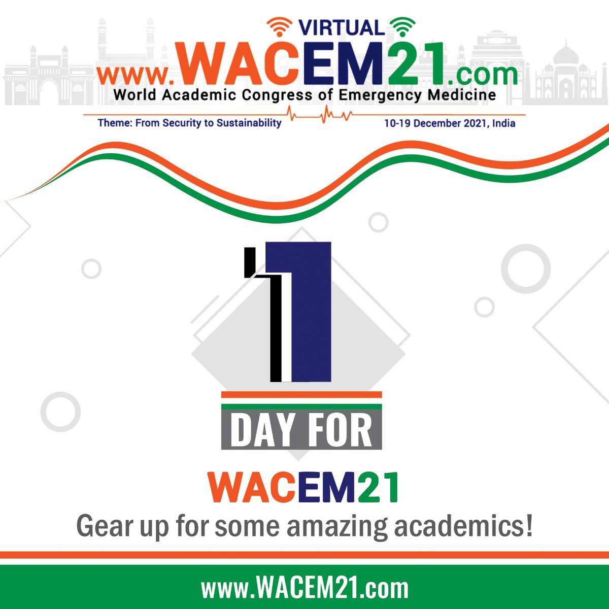 wacem21's tweet photo. The Wait is over...!
One day to go for the amazing virtual WACEM21 conference.
Grab and acquire the leader's knowledge in the event.
Register now if you haven't!
https://t.co/S8w7EBpqqW
#EMINDIA2021 #EMINDIA #NationalConference
#Medicine #EmergencyCare #Care #IndustryExperts https://t.co/PwVjbmd0fv