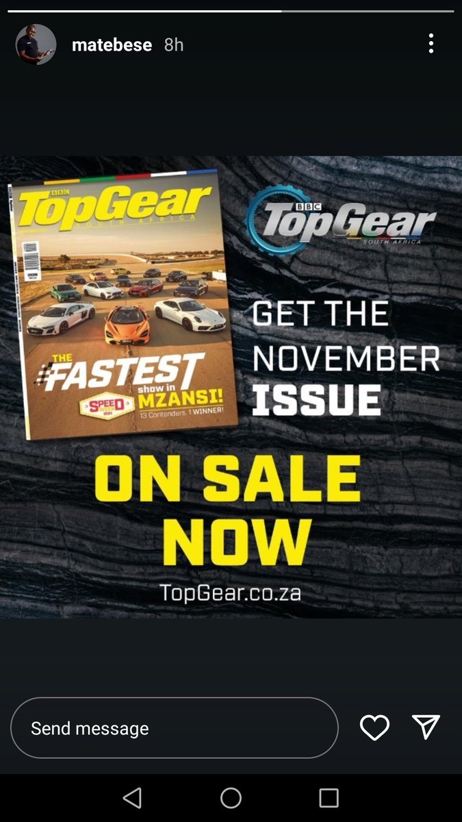 Lorenzio_bonani's tweet photo. I felt quite emotional when I finally got my hands on this copy, never did I imagine I would be part of such a project in the motoring space, #TopGearSASpeedWeek #SPEEDWEEK2021 #FueledBySASOL @topgearmagsa. Grab your copy, it's a great read cover to cover. https://t.co/0uM8LimZyH