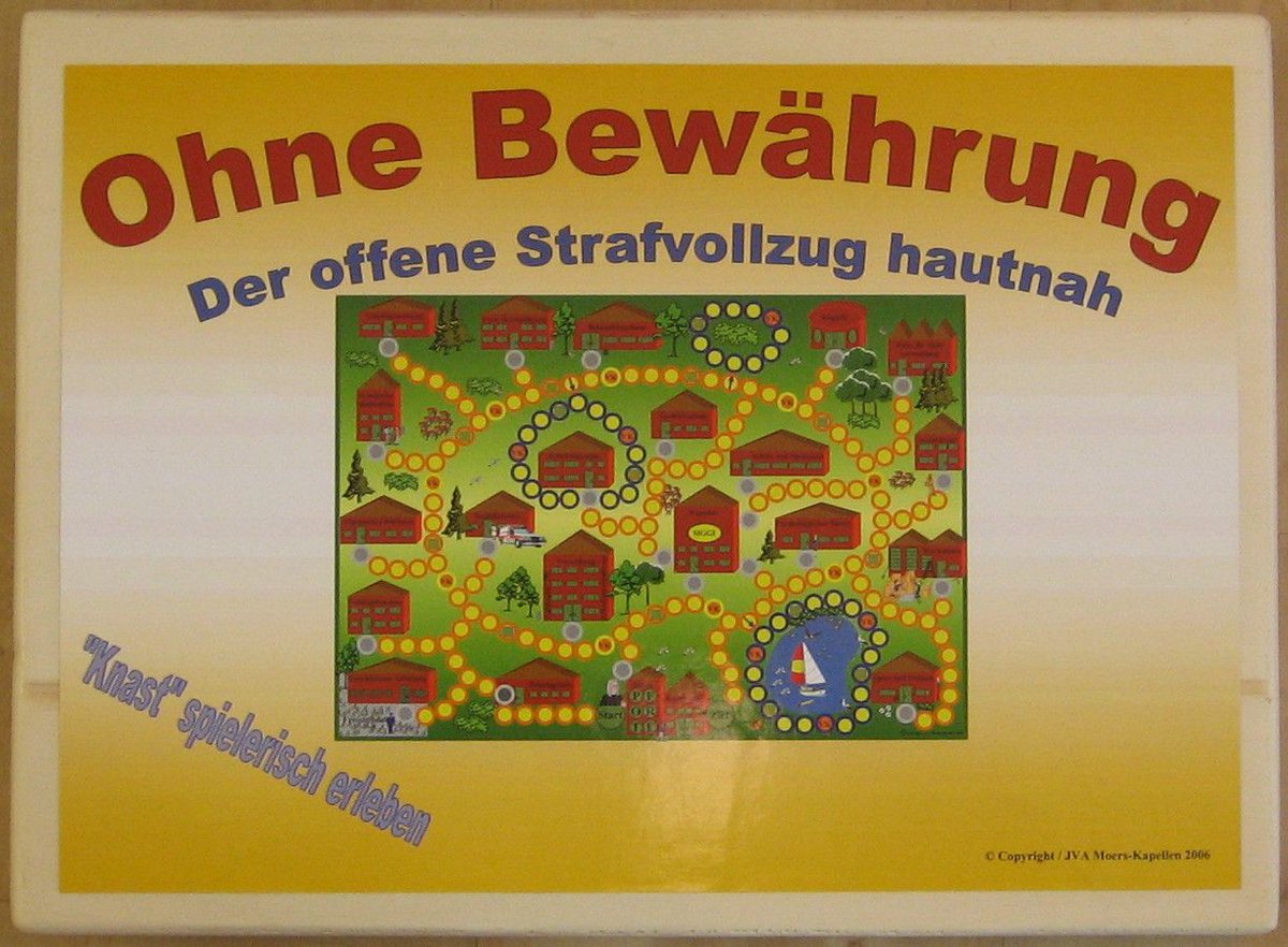 OHNE BEWÄHRUNG, Katharina Willecke, JVA Moers 2007
Katharina Willecke, Justizvollzugsbeamtin in Moers, sieht ihre Spielidee OHNE BEWÄHRUNG  als Teil der Öffentlichkeitsarbeit der JVA, mit der der offene Strafvollzug vorgestellt werden soll. 

mit80.de/index.php?/arc…