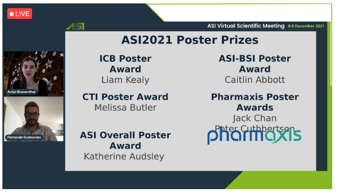 jack_chan15's tweet photo. Woohoo! Absolutely stoked to win a Pharmaxis Poster award at #ASI2021Online! Thanks for having me on this year @ASImmunology 

#immunology #immunotherapy https://t.co/WuiQoMGnrt