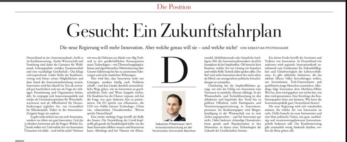 smpfotenhauer's tweet image. Innovation mit #Ampel: Welche Art von #Innovation wollen wir eigentlich von der neuen #Bundesregierung — und welche nicht? 

Mein Gedanken zum Thema heute in @ZeitOnline und in der Printausgabe. 
@BMBF_Bund @BMWi_Bund

zeit.de/2021/51/wissen…