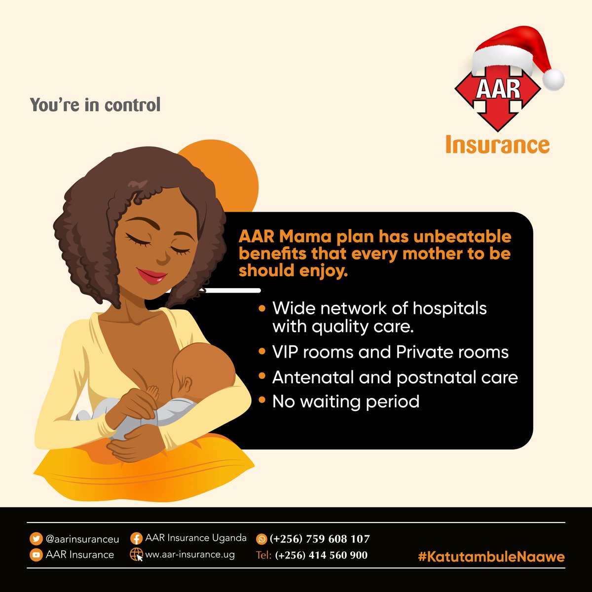 Enjoy peace of mind and the assurance that we are with you every step of the journey. Giving you control and letting you enjoy the things that matter most to you.
#AARInsurance #KatutambuleNawe