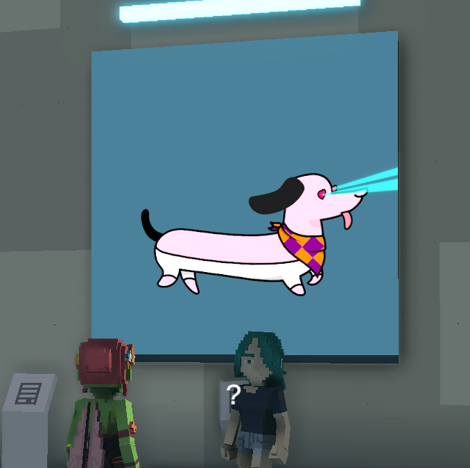 AlexanderSherw9's tweet photo. @TheSandboxGame Found only 7 NFT dogs. Hope its correct answer)
On my opinion @boredapekennel  did the great job. His work I liked more. https://t.co/Uv6h917fn0