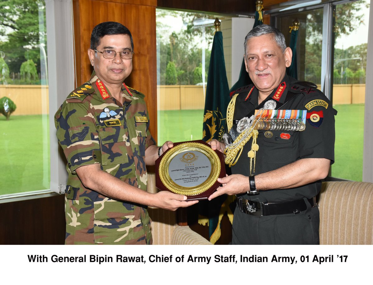 I am shocked and heart broken at the tragic demise of Gen Bipin Rawat, Mrs Madhulika Rawat and eleven other members of Indian Armed Forces. Gen Rawat had been a true well wisher of Bangladesh Armed Forces. May the departed souls Rest  in Eternal peace !