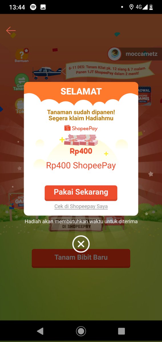 moccametz's tweet photo. #TanamShopeePay12M @ShopeeID https://t.co/F8oI4v4Ear