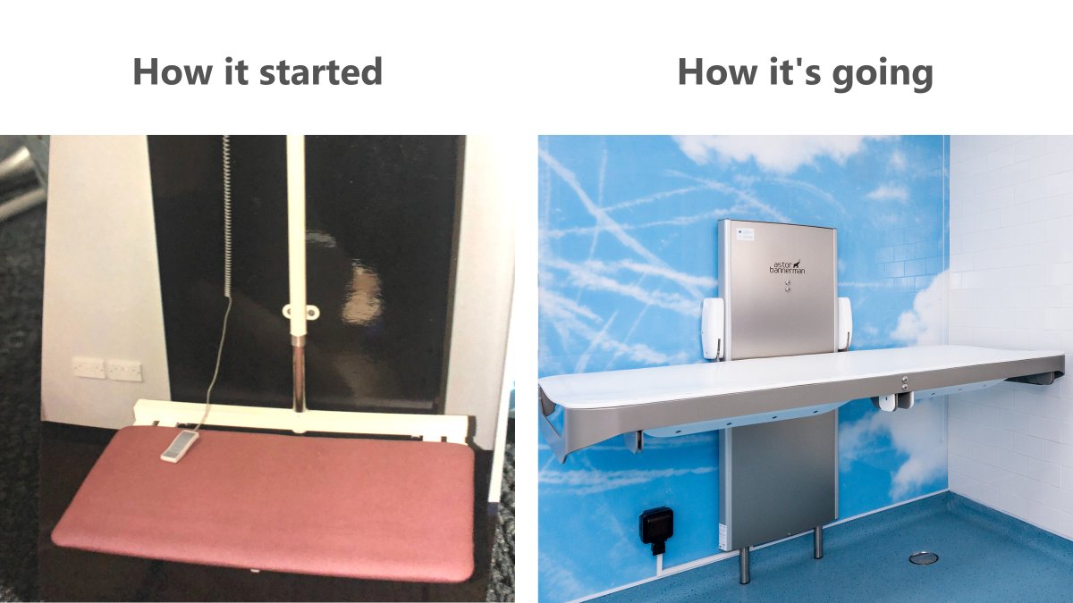 AstorBannerman's tweet image. We have been making height adjustable changing tables in the UK for more than 20 years. 

In that time we have seen their use increase massively in public and home settings - helping to improve the lives of #disabled people and their families. 

#changingtables #howitstarted