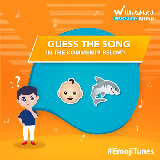 whitehatjunior's tweet photo. Can you guess the name of this song? Share your guesses in the comments below!
#WhiteHatJr #WhiteHatJrMusic #PerformWithMusic #GuessTheSongWithEmojis https://t.co/pLtrQHdyN7