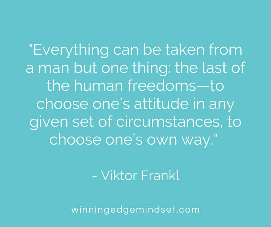 When in a situation where you feel stuck, overwhelmed or anxious, you might not be able to influence the outcome however, you can choose your response. Not always easy and it’s not about being positive, but you can be consciously aware of where you allow your thoughts to take you