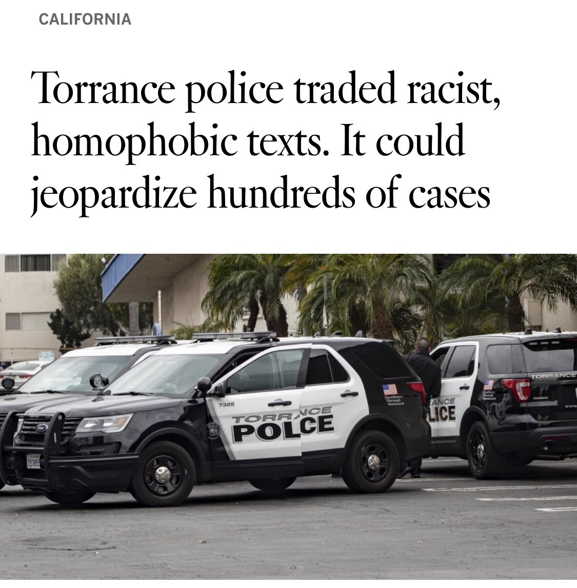 chris_notcapn's tweet photo. “Hanging with the homies” — was the caption on a photo exchanged by Torrance, CA police officers accompanied by a photo of Black men being lynched. 

Another suggests the way to solve your girlfriend having an affair with a Black man, make a traffic stop and shoot him. https://t.co/ilhRJsISJp