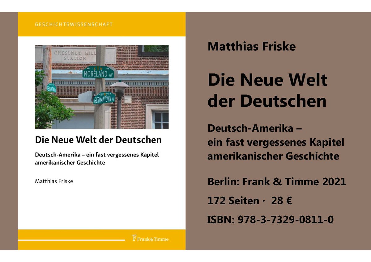 Wo liegen die Wurzeln des besonderen Verhältnisses zwischen Deutschland und den USA? Matthias Friske deckt sie auf:
frank-timme.de/verlag/verlags…