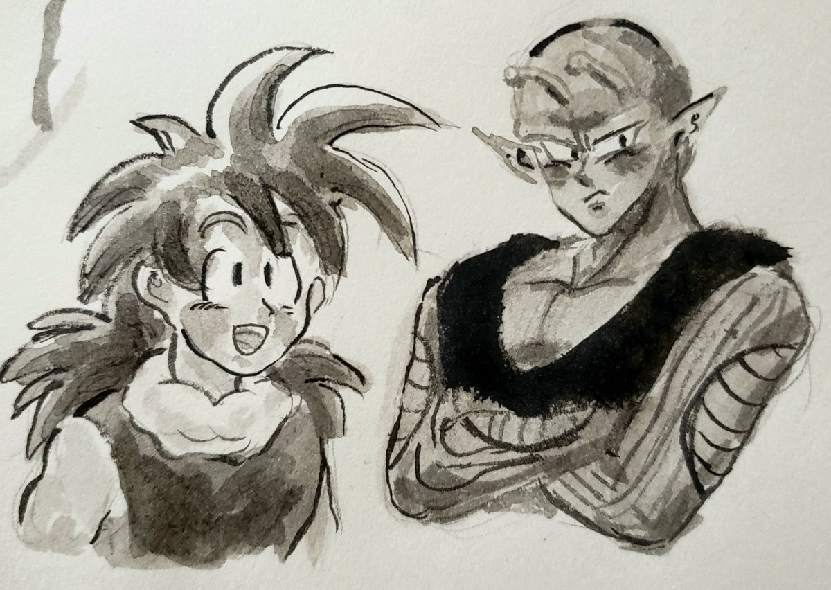 ricelover112's tweet photo. I bought india ink today! Did a quick trial Gohan and Piccolo and I'm already loving the way it flows. https://t.co/HwPd45roLQ