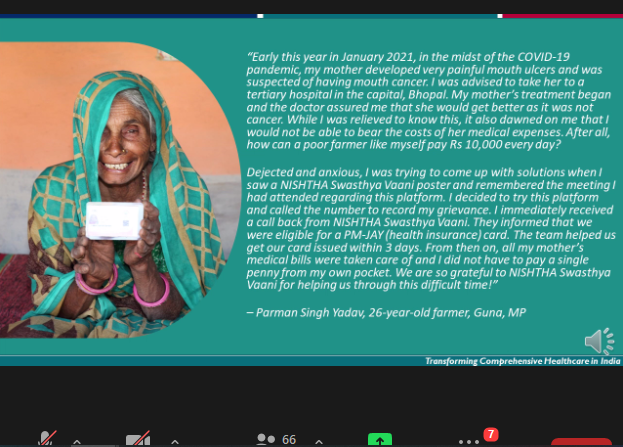 NISHTHA_CPHC's tweet photo. .@USAID_NISHTHA's Swasthya Vaani can be effectively used as a social listening tool to ensure access to the right information at the right time. 

Glimpse from @USAID_NISHTHA's presentation at #SBCCConversation today!
@Jhpiego @GramVaani @swatim80 https://t.co/BmveTTcRyn
