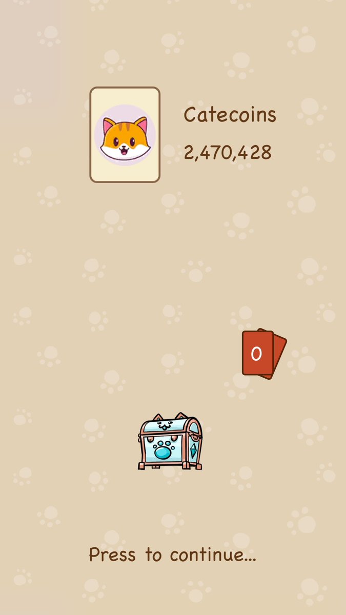 Locheoreo's tweet photo. One chest can give more than 2M of Catecoins.
Just imagine if this is already live and earning actual cates.
I love catecoins. 
#catecoins #riseofcats #2themoon https://t.co/kHcNJprsFW
