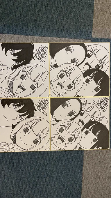 今月たくさん色紙を頼まれてたくさん描いてます!! 