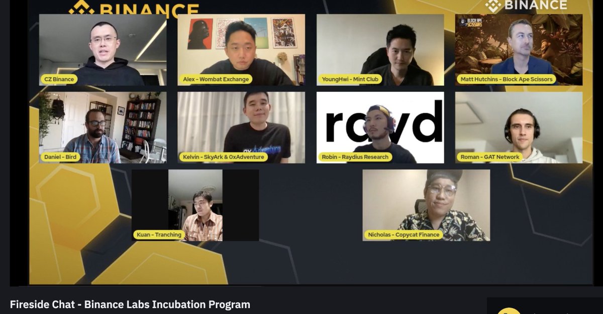 MintedVodka's tweet photo. Lovely family picture of @cz_binance & the Binance Incubation Season.
Roman was there to represent GAT Network! ๐ฆพ๐๐ฅ
#Binance #meetGAT https://t.co/KgfJH8t5TA