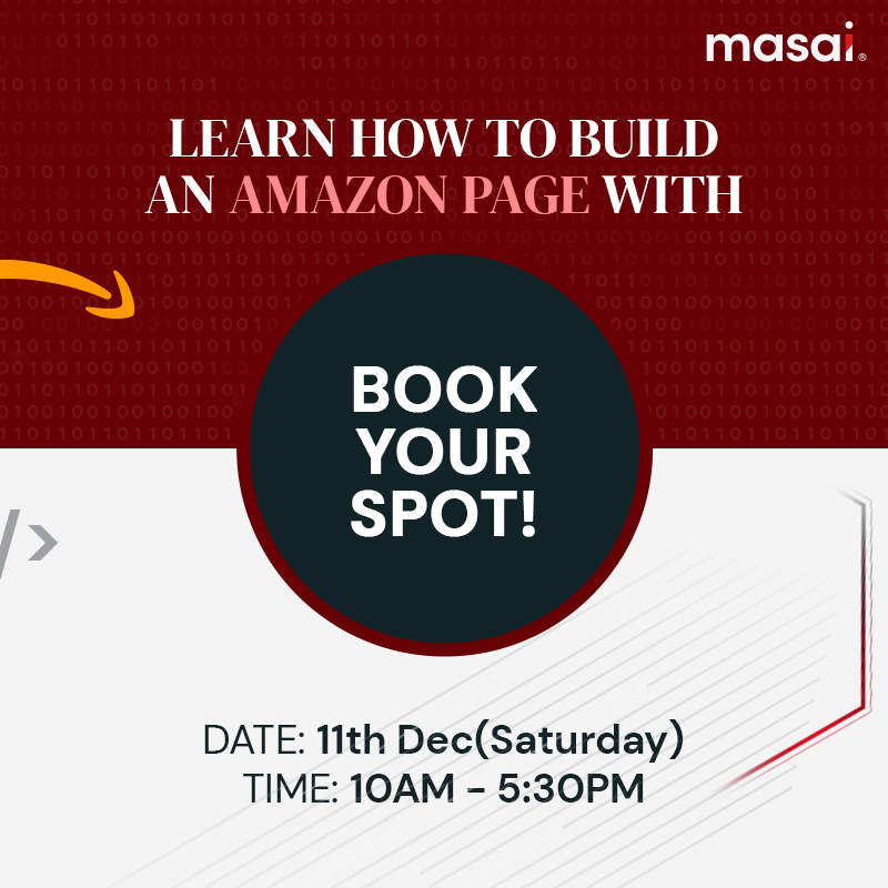 masaischool's tweet image. Swanand Kadam is the instructor for Masai's upcoming #MasaiCodingClassroom where you can learn how to build an Amazon page using HTML and CSS. 
Join us on 11th December for this session using this registration link: manylink.co/@masaischool 
#Masai #CodingClassroom