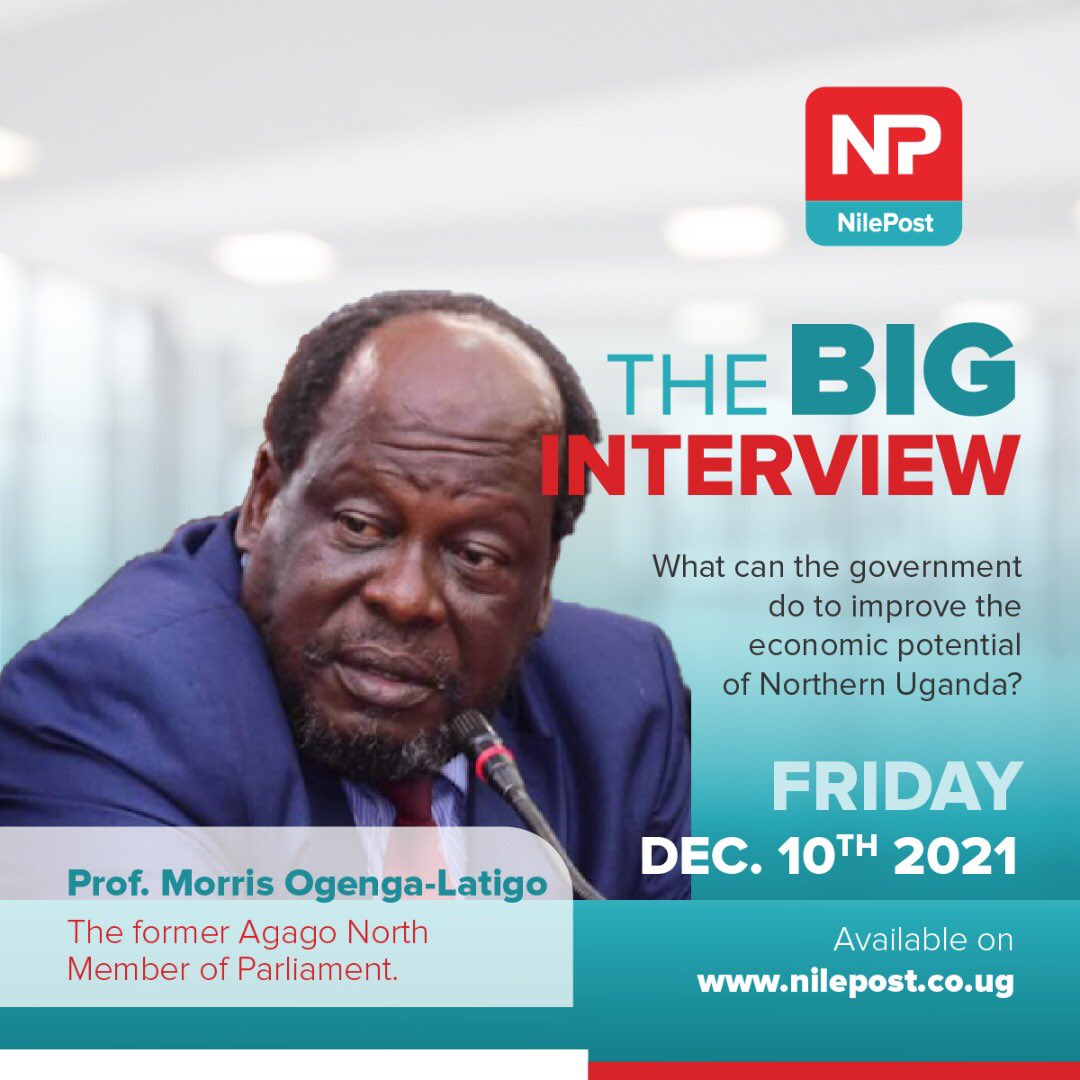 nilepostnews's tweet photo. On the Big Interview tomorrow, we speak to Prof. Morris Ogenga-Latigo on what can be done to exploit the economic potential in Northern Uganda.

Catch the interview on https://t.co/l9sT6bsOLD and the @afromobileug app. 

#NilePostNews #NBSUpdates https://t.co/H8Y8jBbL0W