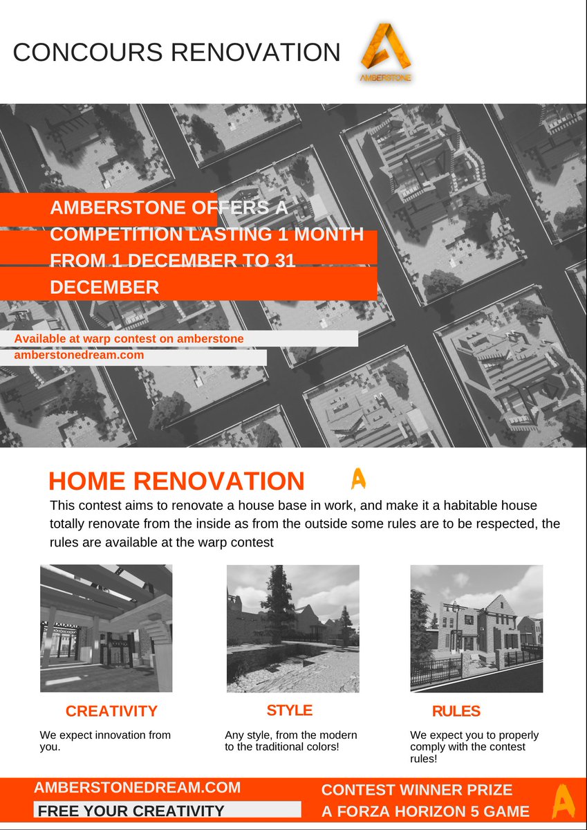 Don't forget right now for the whole month of December there is a #build competition open on the Amberstone server

Try to win in cash prize one of the best game of the year #ForzaHorizon5 thanks <a href="/Xylocraft_Mc/">Xylocraft_yt</a>

Join our discord: discord.gg/zYzAeY5

#Minecraft #architecture