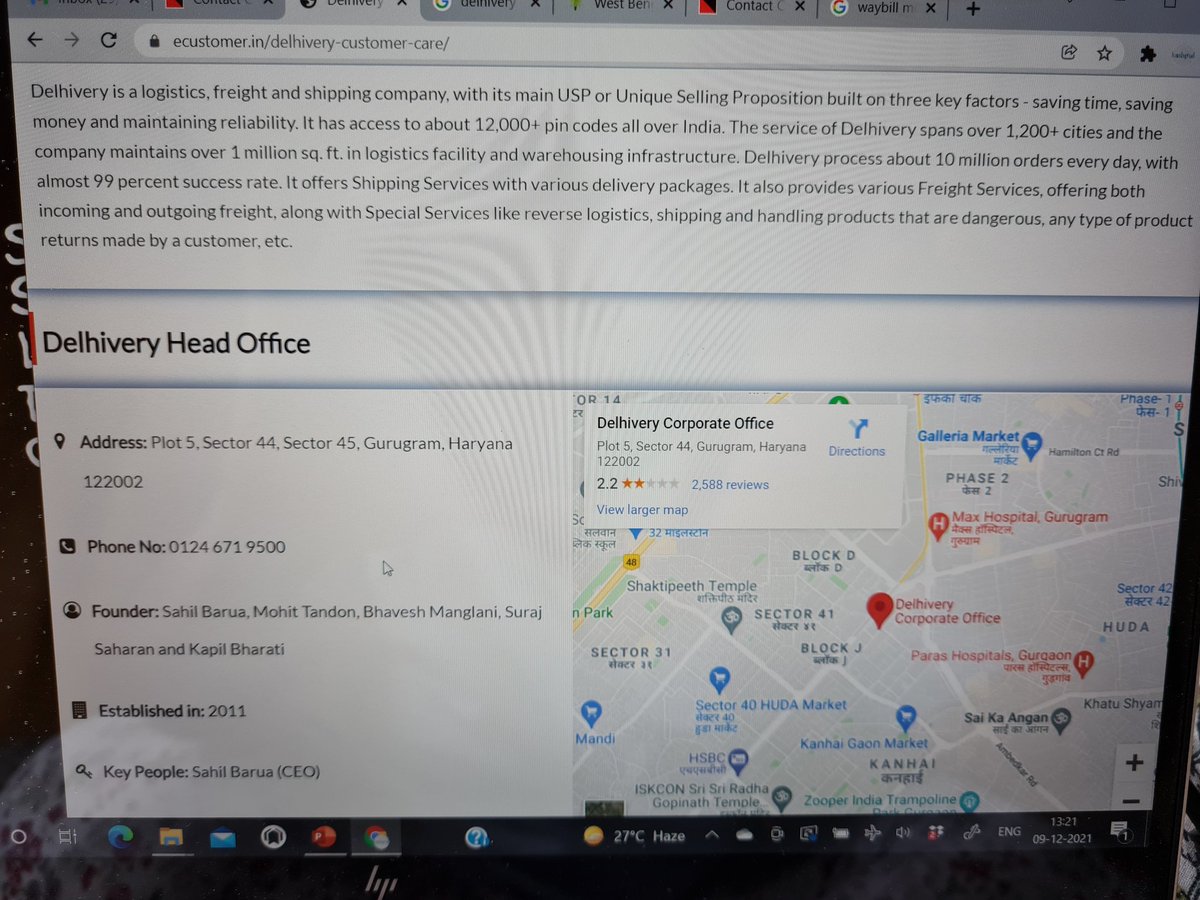 Mithaiee's tweet photo. @delhivery @help_delhivery my shipment is marked lost. you keep calling me to integrate my business but zero customer help on your page. Worst experience. 
Also, you have no customer care number that works. Pathetic service! I want my package back. A shipping refund won't do https://t.co/tIA3n1SCta